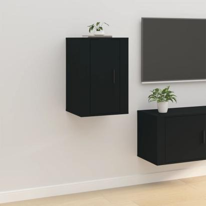 Dulap TV montat pe perete, negru, 40x34,5x60 cm GartenMobel Dekor