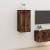 Dulap TV montat pe perete, stejar fumuriu, 40x34,5x80 cm GartenMobel Dekor