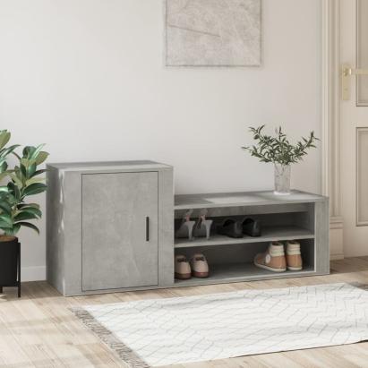 Pantofar, gri beton, 130x35x54 cm, lemn compozit GartenMobel Dekor
