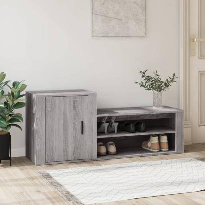 Pantofar, gri sonoma, 130x35x54 cm, lemn compozit GartenMobel Dekor