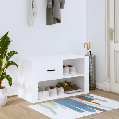 Pantofar, alb, 80x35x45 cm, lemn compozit GartenMobel Dekor