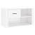 Pantofar, alb extralucios, 80x35x45 cm, lemn compozit GartenMobel Dekor