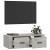 Dulap TV suspendat, gri beton, 80x36x25 cm, lemn compozit GartenMobel Dekor