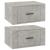 Noptiere de perete, 2 buc., gri beton, 50x36x25 cm GartenMobel Dekor