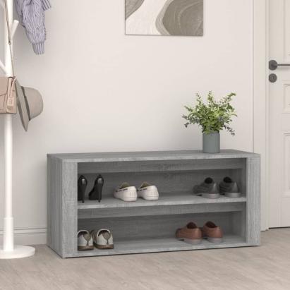 Pantofar, gri beton, 100x35x45 cm, lemn compozit GartenMobel Dekor