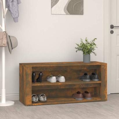 Pantofar, stejar fumuriu, 100x35x45 cm, lemn prelucrat GartenMobel Dekor