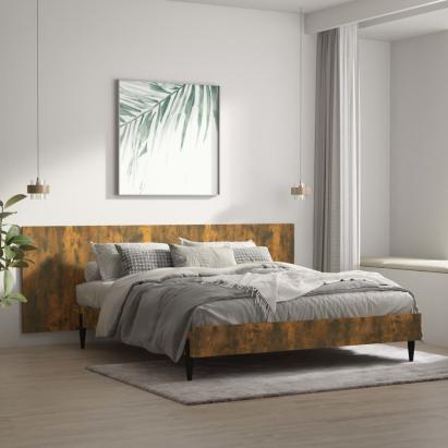 Tăblie pat de perete, stejar afumat 240x1,5x80 cm lemn compozit GartenMobel Dekor