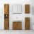 Dulap de baie, stejar fumuriu, 64,5x33,5x59 cm, lemn prelucrat GartenMobel Dekor