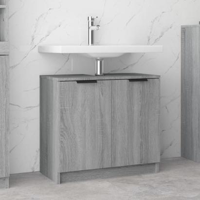 Dulap de baie, sonoma gri, 64,5x33,5x59 cm, lemn prelucrat GartenMobel Dekor