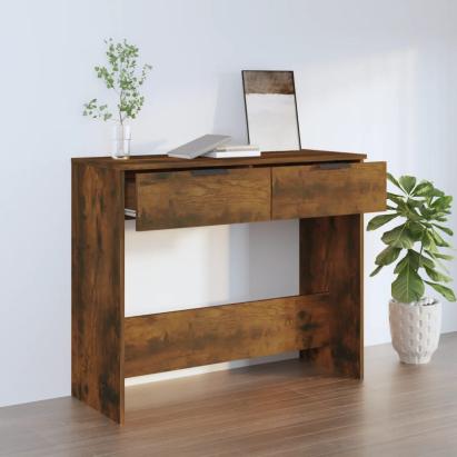 Măsuță consolă, stejar fumuriu, 90x36x75 cm, lemn prelucrat GartenMobel Dekor