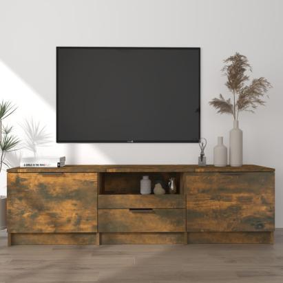 Comodă TV, stejar fumuriu, 140x35x40 cm, lemn prelucrat GartenMobel Dekor