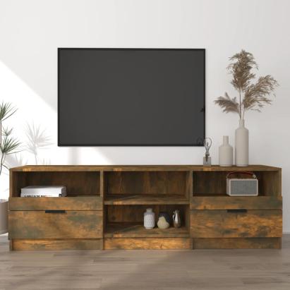 Comodă TV, stejar fumuriu, 150x33,5x45 cm, lemn prelucrat GartenMobel Dekor