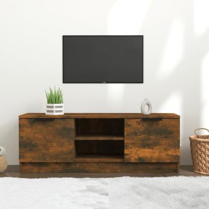 Comodă TV, stejar fumuriu, 102x35x36,5 cm, lemn prelucrat GartenMobel Dekor
