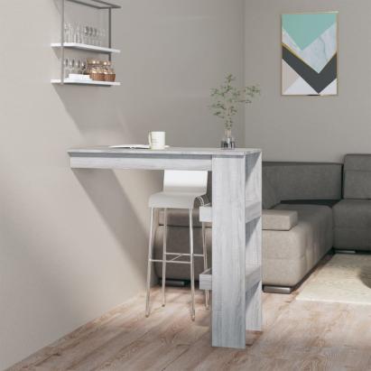 Masă bar de perete gri sonoma 102x45x103,5 cm lemn compozit GartenMobel Dekor