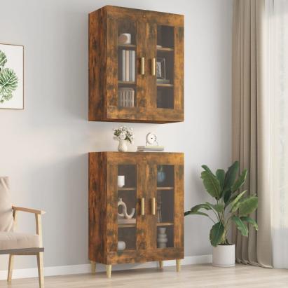 Dulap de perete suspendat, stejar fumuriu, 69,5x34x90 cm GartenMobel Dekor
