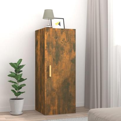 Dulap de perete, stejar fumuriu, 34,5x34x90 cm, lemn compozit GartenMobel Dekor