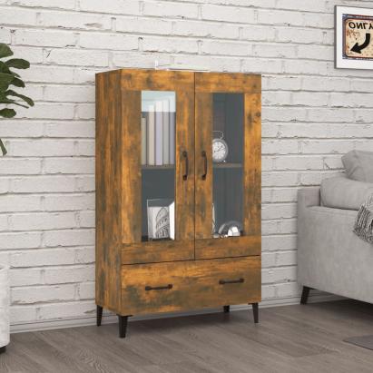 Dulap înalt, stejar fumuriu, 70x31x115 cm, lemn prelucrat GartenMobel Dekor