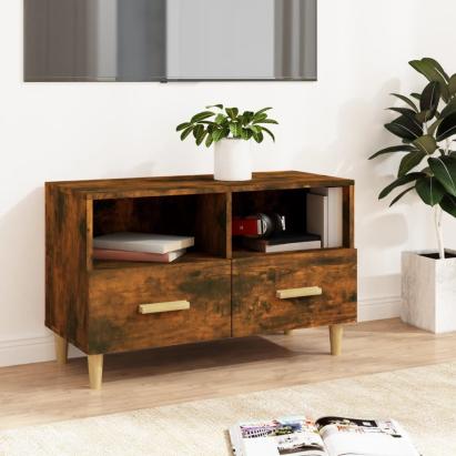 Comodă TV, stejar fumuriu, 80x36x50 cm, lemn prelucrat GartenMobel Dekor