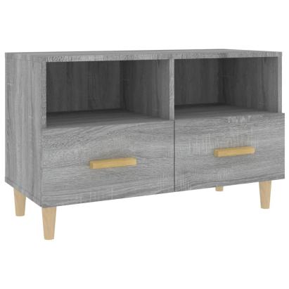 Comodă TV, gri sonoma, 80x36x50 cm, lemn prelucrat GartenMobel Dekor