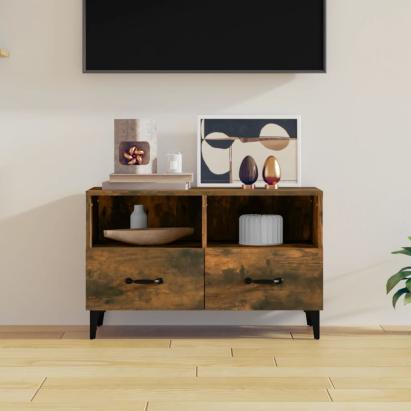 Comodă TV, stejar fumuriu, 80x36x50 cm, lemn prelucrat GartenMobel Dekor