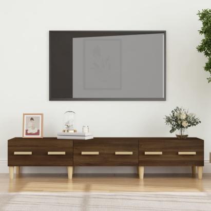 Comodă TV, stejar maro, 150x34,5x30 cm, lemn compozit GartenMobel Dekor
