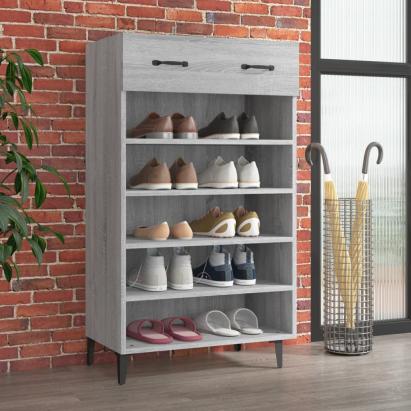 Pantofar, gri sonoma, 60x35x105 cm, lemn compozit GartenMobel Dekor