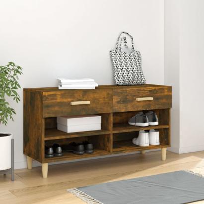 Pantofar, stejar fumuriu, 102x35x55 cm, lemn compozit GartenMobel Dekor