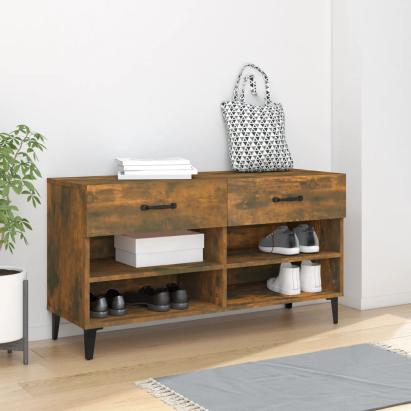 Pantofar, stejar fumuriu, 102x35x55 cm, lemn compozit GartenMobel Dekor