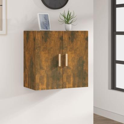 Comodă TV de perete, stejar fumuriu, 60x30x60 cm lemn prelucrat GartenMobel Dekor