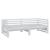 Pat extensibil de zi, 2x(90x200) cm, alb, lemn masiv de pin GartenMobel Dekor
