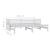 Pat extensibil de zi, 2x(90x200) cm, alb, lemn masiv de pin GartenMobel Dekor