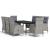 Set mobilier de grădină cu perne, 9 piese, gri și negru GartenMobel Dekor