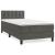 Pat box spring cu saltea, gri închis, 90x190 cm, catifea GartenMobel Dekor