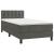 Pat box spring cu saltea, gri închis, 90x200 cm, catifea GartenMobel Dekor