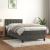 Pat box spring cu saltea, gri închis, 90x200 cm, catifea GartenMobel Dekor