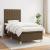Pat box spring cu saltea, maro închis, 90x200 cm, textil GartenMobel Dekor