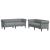 Set de canapele, 2 piese, gri deschis, material textil GartenMobel Dekor