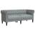 Set de canapele, 2 piese, gri deschis, material textil GartenMobel Dekor