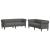 Set de canapele, 2 piese, gri închis, material textil GartenMobel Dekor