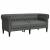 Set de canapele, 2 piese, gri închis, material textil GartenMobel Dekor