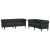 Set de canapele, 2 piese, negru, material textil GartenMobel Dekor