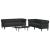 Set de canapele, 2 piese, negru, material textil GartenMobel Dekor