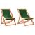 Scaune de plajă pliante, 2 buc., verde, material textil GartenMobel Dekor