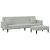 Set canapea cu perne, 2 piese, gri deschis, catifea GartenMobel Dekor