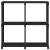 Raft expunere, 4 cuburi, negru, 69x30x72,5 cm, material textil GartenMobel Dekor