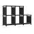 Raft expunere, 5 cuburi, negru, 103x30x72,5 cm, material textil GartenMobel Dekor