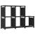 Raft expunere, 5 cuburi, negru, 103x30x72,5 cm, material textil GartenMobel Dekor