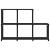Raft expunere, 5 cuburi, negru, 103x30x72,5 cm, material textil GartenMobel Dekor