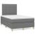 Pat box spring cu saltea, gri închis, 120x190 cm, textil GartenMobel Dekor