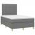 Pat box spring cu saltea, gri închis, 120x190 cm, textil GartenMobel Dekor